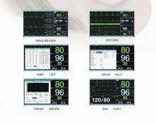 Multi-parameters patient monitor TR-900J 7 Inch color LCD display heart rate monitor for hospital